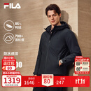 斐乐蓬蓬羽绒服|FILA防水透湿外套冬季商务休闲男装连帽保暖上衣 正黑色-BK L 175/96A