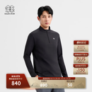 KOLON SPORT【预售】/可隆户外休闲衣 男士接触凉感UPF40+微拉绒长袖T恤 LHZT6AN045-BK 黑色 XL 180/100A