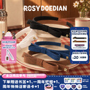 ROSYDOEDIAN撇起系列 蝴蝶结发箍 女生可爱高级感头饰头箍发带新款小清新发箍 蓝色