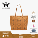 MCM【12期免息】【双11】TONI经典印花中号购物袋托特包菜篮子轻奢 干邑色 中号