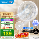 美的（Midea）电风扇家用7叶落地扇摇头电风扇循卧室宿舍轻音风扇 白色丨7叶台地两用