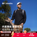 Columbia哥伦比亚男子城市户外系列内里薄绒运动圆领卫衣AE6769 010 黑色 M (175/96A)