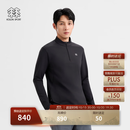 KOLON SPORT/可隆户外休闲衣 男士接触凉感UPF40+微拉绒长袖T恤 LHZT6AN045-BK 黑色 XL 180/100A