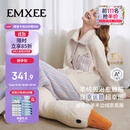 嫚熙（EMXEE）秋冬牛油果半边绒月子服加绒产妇哺乳孕妇睡衣家居服幸运鹅 紫色L