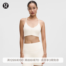 lululemon丨Flow Y 女士褶饰运动内衣 B/C LW2EWZS 椰奶白 M