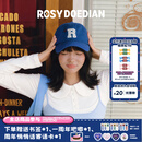ROSYDOEDIAN圆圆的脑壳 字母鸭舌帽棒球帽百搭日常通勤帽ins风遮阳防晒帽 蓝色 均码