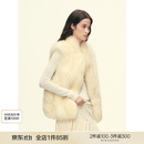 付智恩 进口sagafurs狐狸毛马甲斜车条小立领皮草外套丨月光琴弦 琯黄米 芬兰sagafurs狐狸毛 S