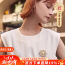 法思梵雪花胸针高档女气质防走光别针配饰品中秋节生日礼物送老婆妈妈 雪花珍珠胸针