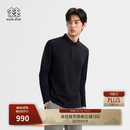 KOLON SPORT/可隆SECO长袖POLO 男子户外UPF40+吸湿速干消臭抗菌T恤 LHPT6AT835-BK 黑色 XL 180/100A