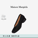 MAISON MARGIELA马吉拉Tabi分趾高跟芭蕾舞鞋做旧褶皱单鞋3cm T8013黑色 37