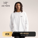 ARC'TERYX始祖鸟 KRAGG COTTON LS 男子 棉质长袖T恤 WHITE LIGHT / BLACK/石膏白/黑色 M