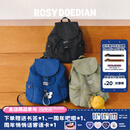 ROSYDOEDIAN包不一样 翻盖双肩包 大容量商务旅行包背包出行出差轻便便携 黑色波点