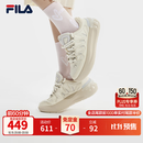 斐乐萝卜鞋丨FILA 厚底板鞋女百搭增高舒适通勤休闲运动鞋小白鞋 古白色/初雪白-AA 37.5