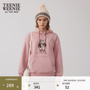 Teenie Weenie小熊女装连帽卫衣冬季时尚简约休闲美式粉色上衣外套 粉色 S (160)