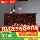 木中央 红木家具 印尼黑酸枝(学名:阔叶黄檀)餐边柜客厅茶水柜碗柜储物餐柜台实木餐厅柜三门1.2米 1.18米餐边柜