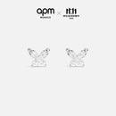 APM Monaco蝴蝶耳钉轻奢高级感气质耳饰送老婆礼物【双十一抢购】