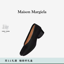 MAISON MARGIELA马吉拉Tabi分趾高跟芭蕾舞鞋做旧褶皱单鞋3cm T8013黑色 37