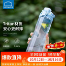 乐扣乐扣（LOCK&LOCK）人鱼线塑料运动水杯夏天便携水壶带刻度提手男女水杯子700ML蓝色