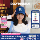 ROSYDOEDIAN圆圆的脑壳 字母鸭舌帽棒球帽百搭日常通勤帽ins风遮阳防晒帽 蓝色 均码