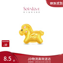 周大福SOINLOVE宝藏女孩巡梦小马黄金转运珠配红绳 VR1723礼物