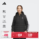 adidas运动保暖630蓬连帽轻薄鸭绒羽绒服女冬季 90绒子阿迪达斯