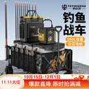 野营者黑坑专用钓鱼车超大号钓鱼战车可折叠手拉车推车户外露营车 聚拢加强款【金刚】特大号【双交叉框架】