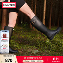HUNTER雨靴Refined高筒靴金属孔圈防滑防水户外廋腿长筒靴女鞋 黑色/BLK 36
