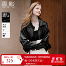 香影黑色皮衣外套女小个子2026秋季新款高级感酷飒风短款pu皮夹克 黑色 L 165/88A/110-125斤