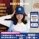 ROSYDOEDIAN圆圆的脑壳 字母鸭舌帽棒球帽百搭日常通勤帽ins风遮阳防晒帽 蓝色 均码