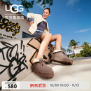 UGG双11秋季女士舒适蝴蝶结厚底可翻折鞋领休闲懒人毛毛鞋1174570 CRBO | 驯鹿色 38 39码及以下建议拍大一码