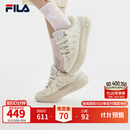 斐乐萝卜鞋丨FILA 厚底板鞋女百搭增高舒适通勤休闲运动鞋小白鞋 古白色/初雪白-AA 37.5