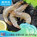 鲜京采 厄瓜多尔白虾 净重3斤/盒 特大号20-30规格   30-45只/盒