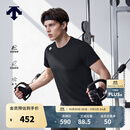 迪桑特（DESCENTE）TRAINING系列男士D-TOUGH亲肤透气圆领运动短袖T恤新品 BW-黑色 (白色LOGO) XL (180/100A)
