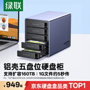 绿联磁盘阵列硬盘柜 多盘位硬盘盒（带RAID存储温控风扇）适用2.5/3.5SATA串口机械固态硬盘