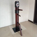 吸盘家用木人桩咏春拳武术器材实木父子桩训练儿童桩双人桩叶问桩 儿童1.4米木人桩【只送护套】 原木色