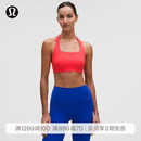 lululemon丨FlexyFlex女士瑜伽T型肩带运动内衣A-C 速干 LW2EIOS 星芒珊瑚红 S /M
