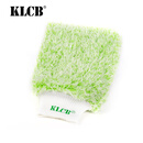 苛力KLCB苛力洗车手套汽车专用珊瑚绒毛加厚熊掌擦车不伤漆面超细纤维 珊瑚绒加厚洗车手套【白绿色】