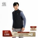 KOLON SPORT/可隆户外抓绒衣 男士透湿防风Polartec抓绒两面穿马夹 LHVT6WN185-BK 黑色 L 175/96A