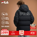 斐乐舒芙蕾羽绒服 | FILA通勤羽绒服男26冬季新款情侣防泼水外套女 正黑色-BK L 175/96A/L