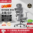 上岛佳G7【源头直供】新品电脑椅人体工学椅办公座椅电竞椅升降扶手可躺 G7灰框灰网-加搁脚 可旋转可升降扶手 钢 （承重加强）
