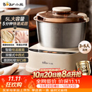 小熊（Bear）2026新款5L家用和面机 揉面机 厨师机 全自动多功能智能搅面机面包面粉发酵醒面打面一体HMJ-D50R6