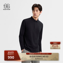 KOLON SPORT/可隆SECO长袖POLO 男子户外UPF40+吸湿速干消臭抗菌T恤 LHPT6AT835-BK 黑色 XL 180/100A