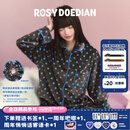 ROSYDOEDIAN不好意思系列 波点情侣款家居服家居裙可外穿翻领睡衣长袖 家居服 S