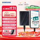 三星（SAMSUNG）2TB Type-c USB 3.2移动固态硬盘（PSSD）T9玄影黑 NVMe读速2000MB/s 手机直连笔记本Mac mini外接