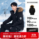 骆驼（CAMEL）[王俊凯同款]户外工装派克羽绒服2026冬季防风加厚保暖大毛领外套 幻影黑，男女同款（女生拍小一码），A33CAPN145D M