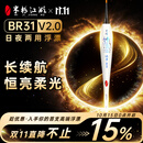米极江湖新品BR31夜光漂升级款醒目硬尾浮漂日夜两用电子漂高灵敏鱼漂夜钓 BR31 青花瓷 -3号 吃铅:2.3g 自重:1.31g