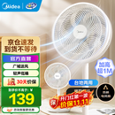 美的（Midea）电风扇家用7叶落地扇摇头电风扇循卧室宿舍轻音风扇 白色丨7叶台地两用