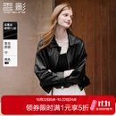 香影黑色皮衣外套女小个子2026秋季新款高级感酷飒风短款pu皮夹克 黑色 M 160/84A/95-110斤