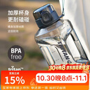 乐扣乐扣（LOCK&LOCK）小水库大容量塑料运动水杯户外冷水壶刻度把手男女杯子2.2L灰色