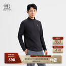 KOLON SPORT/可隆户外休闲衣 男士接触凉感UPF40+微拉绒长袖T恤 LHZT6AN045-BK 黑色 XL 180/100A